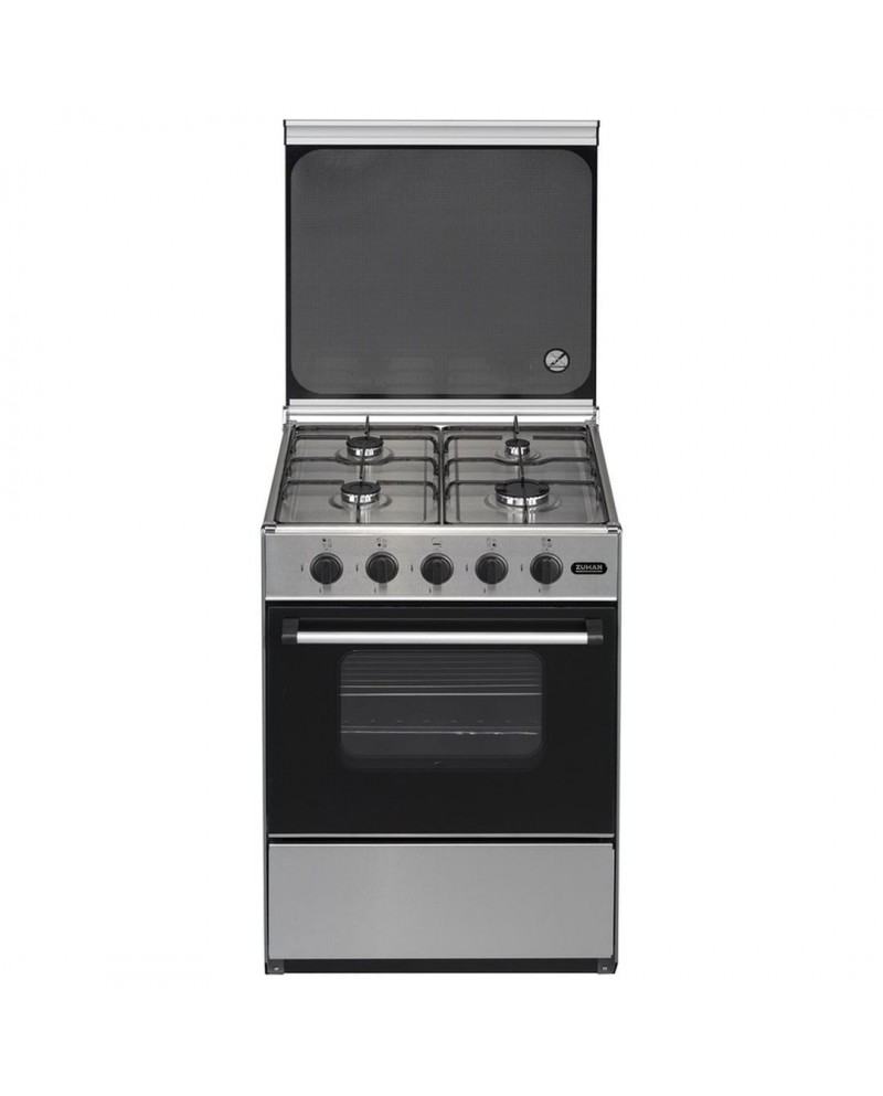 ZUMAN FOGAO 86X60X60CM 4GAS BUT ESTUFA FIXA INOX